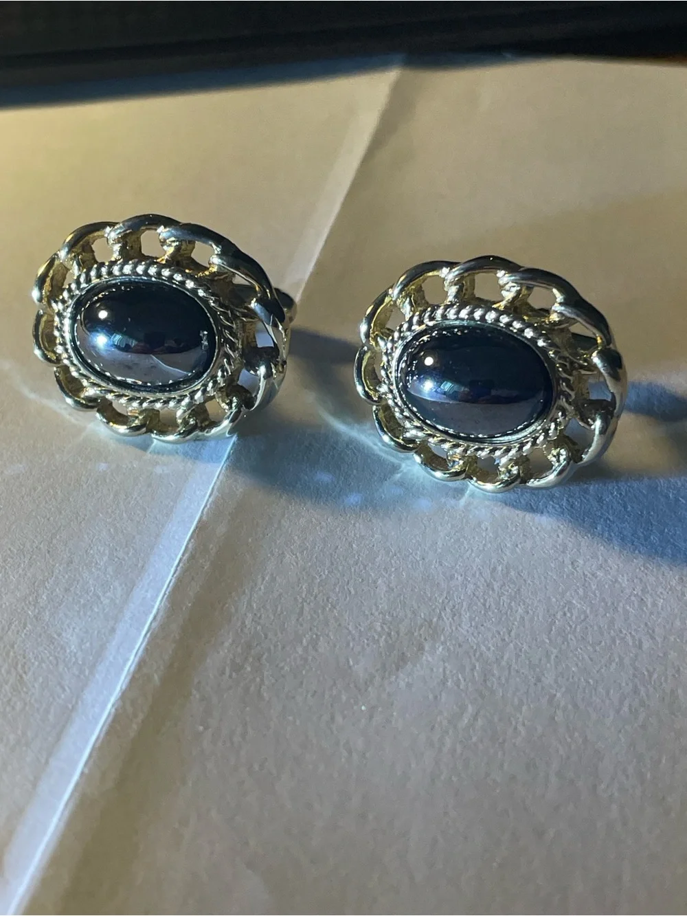 VTG fancy black onyx Cufflinks